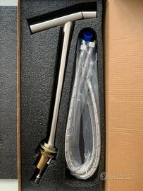 Miscelatore design lavabo bagno spazzolato