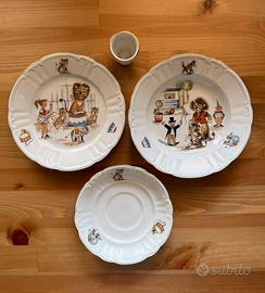 Vintage 1950s–1960s Children’s Plate Set – Circus