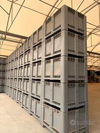 Bins/cassoni in plastica 610L con coperchio