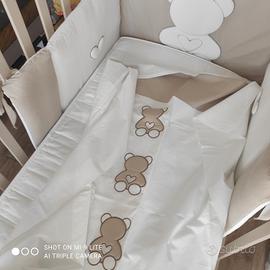Lettino,materasso e biancheria bambino