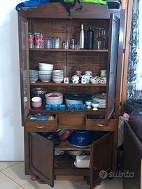 Vetrinetta antica in ciliegio, stile 800