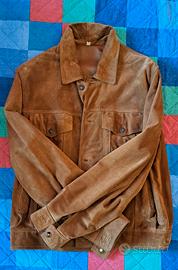 Giacca in vera pelle scamosciata