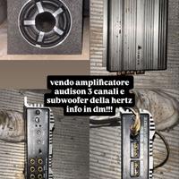 amplificato audison e subwoofer hertz