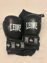 Guantoni boxe leone in vera pelle