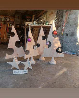 alberi di natale in legno 