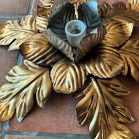 Lampadario foglie oro