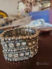 bracciale con strass bigiotteria 