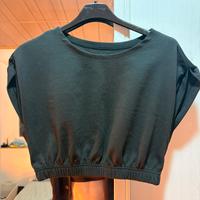 Top crop nero SHEIN XS elasticizzato