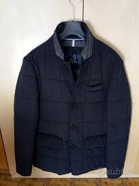 Giacca trapuntata scamosciata blu ESSE973 Tg 50