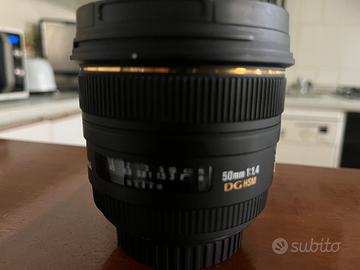 Sigma 50mm f1.4 attacco Canon