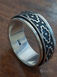 ANELLO ANTISTRESS  UOMO IN ARGENTO 