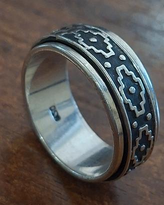ANELLO ANTISTRESS  UOMO IN ARGENTO 