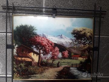 Coppia piccole cornici in ferro battuto vintage