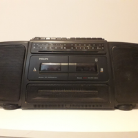 Radio Philips Turbo Basa Generator doppia cassetta