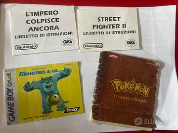 Libretti videogiochi game boy nintendo assortiti