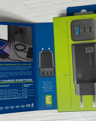 Cellularline Caricabatterie da Rete Multipower 65W
