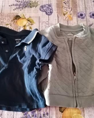 maglietta +felpa 3 mesi okaidi 