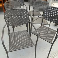 n.6 sedie da giardino impilabili