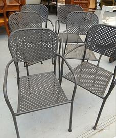 n.6 sedie da giardino impilabili