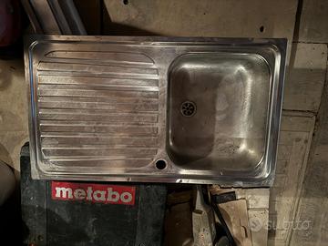 Lavello cucina in acciaio inox 86x50 cm