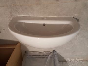 Lavandino lavabo bagno ceramica bianco (sanitario)