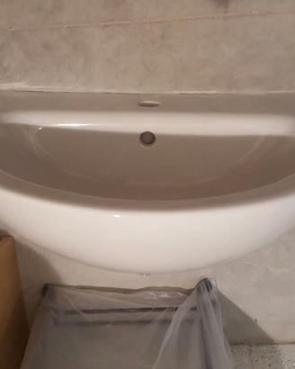 Lavandino lavabo bagno ceramica bianco (sanitario)