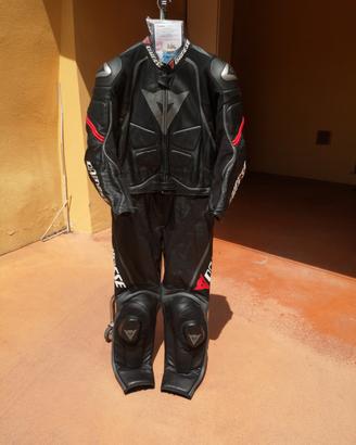 tuta moto 56 dainese divisibile in pelle