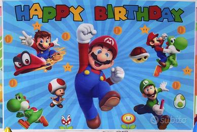 Sfondo Super Mario happy birthday