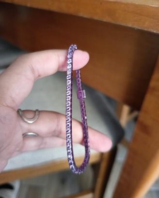 bracciale tennis viola
