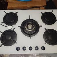 piano cottura 5 fuochi a gas Candy 75cm bianco 