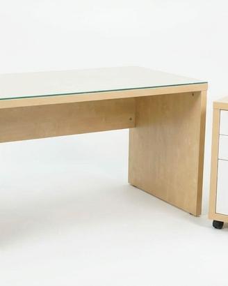 Scrivania Ikea con cassettiera 