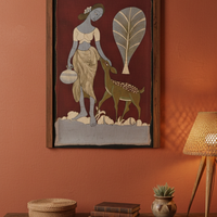 Quadro su Tela Batik Vintage - Scena Etnica