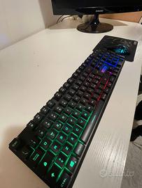 tastiera,mouse, tappetino a LED da gaming 