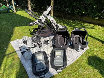 Passeggino trio gemellare baby jogger