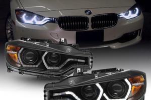 Coppia fari XENON 3D LED Bmw F30 F31 12-15 neri