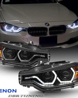 Coppia fari XENON 3D LED Bmw F30 F31 12-15 neri