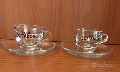 Coppia tazzine in vetro Costadoro da collezione
