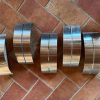 5 Lampade a parete in acciaio