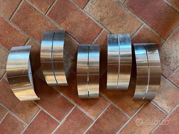 5 Lampade a parete in acciaio