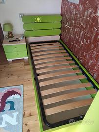 letto singolo con cassettone 