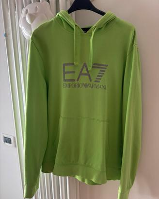 Felpa EA7 Emporio Armani Uomo-L-Verde fluo-Lime