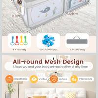 Splendido box con barriere soft per bambini.