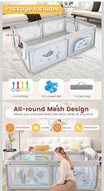 Splendido box con barriere soft per bambini.