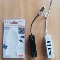 2 Adattatori NUOVI HUB type -C- a 3 porte