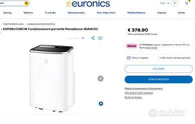 Condizionatore portatile Electrolux 25m² perfetto