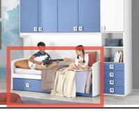 Testiera letto singolo piu letto sotto