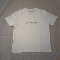 Maglietta Calvin Klein Bianca Logo Ricamato Tg. M