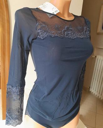 Janira - Maglia manica lunga intimo donna in pizzo