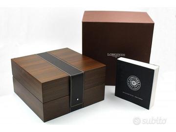 Longines Originale Scatola in Radica e Pelle