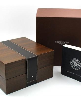 Longines Originale Scatola in Radica e Pelle